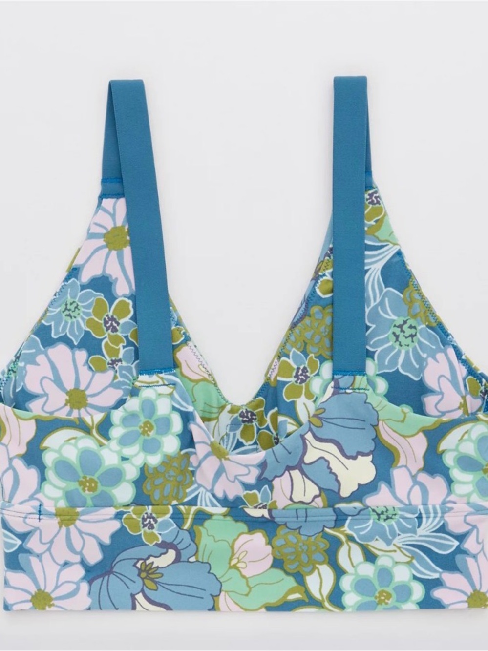 aerie Floral Print Blue Green Pink Bralette